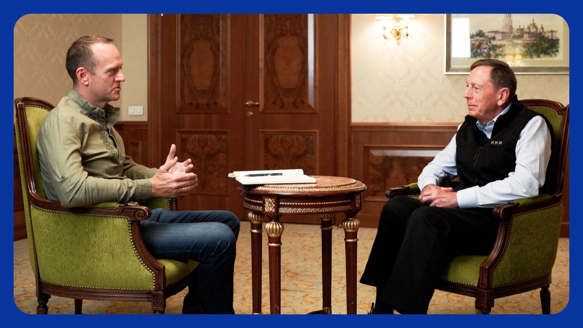 Samuel Cook interviewing General David Petraeus